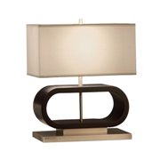 Oskar Reclining Table Lamp-Dark Brown Wood