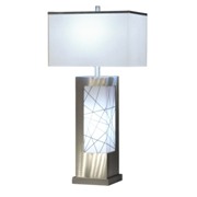 String Theory Table Lamp-Silver Aluminum