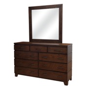 Kimberley Nine Drawer Dresser & Mirror Set