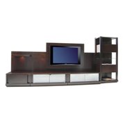 7 piece Castella Medium Entertainment Center-Brownie