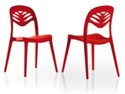 Polypropylene Dining Chair-Red