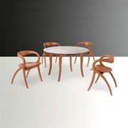 Antares/Star/Palio Dining Set-Light Cherry-Four Dining Chairs Included