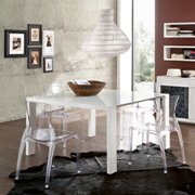 Fashion/Chrystal Dining Set-Four Dining Chairs Included-Transparent