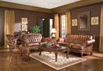 Valencia Collection Leather Living Room Set 