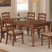 Oxford Dining Table with Diamond Inlaid Top