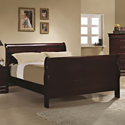 Louis Philippe Queen Sleigh Panel Bed