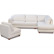 Zen Collection Right Facing Chaise Sectional with Armless Chair