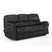 Idaho Recliner Sofa Full Length Couch Black