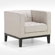 Roxbury Tufted Arm Upholstered Chair Cream