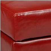 Metro Ottomans Upholstered Chair Crimson Red