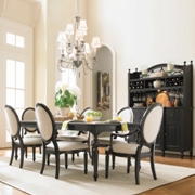 Summer Hill Rectangular Upholstered Dining Set-Midnight