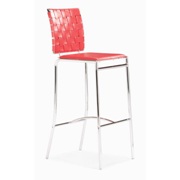 Criss Cross Bar Chair Red