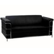 Leonardo Sofa Black-Chrome