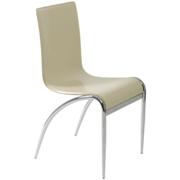 Gloria Leather Chair-Tan-Chrome