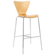 Tessa Bar Chair Natural Chrome