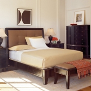 Metropolitan Bedroom Set-Rich Espresso Antique Gold Crackle