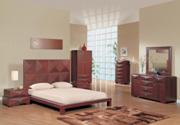 Milena Series Mahogany Contemporary Bedroom Set