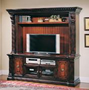 Grand Estates Cinnamon Wood ETC TV Console with Deck