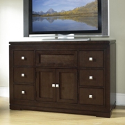 Shadow Ridge Entertainment Console TV Stand-Chocolate