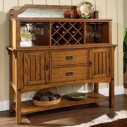 Craftsman Server Sideboard-Medium Brown Oak