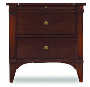 Abbott Place Two Drawer Nightstand-Warm Cherry