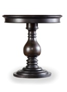 Melange Round Hensley Pedestal Table in Deep Espresso