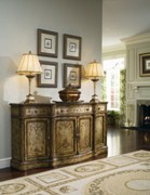 Decorator Four Door Shaped Credenza