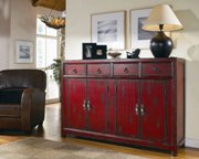 Seven Seas Red Asian Cabinet