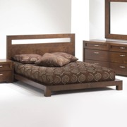 Madrid Platform Bed Set-Brown