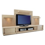 6 piece Castella Small Entertainment Center-Sand