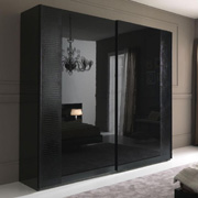 Nightfly Black 2 Door Sliding Wardrobe