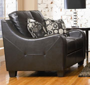 Java Contemporary Leather Love Seat