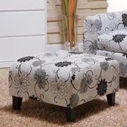 Marietta Ottoman Black & White