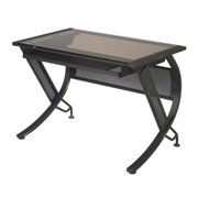 Horizon Desk Black with Bronze Glass