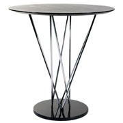 Stockholm Bar Table-Black-Chrome