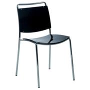 Safina Stacking Chair Black-Chrome