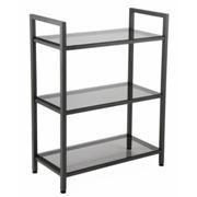 Maeko 3-Shelf Unit-Graphite Black-Smoked