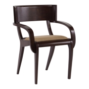 Luna Arm Dining Chair-Walnut