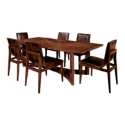 Cavallini Dining Set-Rich Pecan