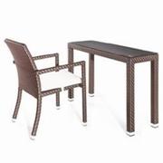 ESF Brown Patio Vanity Set -Vanity Table and Chair