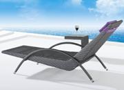 ESF Black Patio Chaise Lounge Set-Coffee Table and Beach Bed