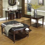 Morgan Cushioned Occasional Coffee Table Set-Deep Brown Primavera