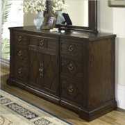 Villa Madrid 7 Drawer Triple Dresser in Dusk Brown