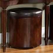 Morgan Storage Stool Accent Chair-Deep Brown Primavera