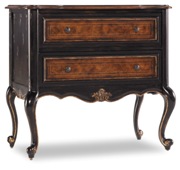 Grandover Two-Drawer Leg Nightstand in Brown