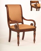 Decorator Longstaffe Arm Chair with Tiramisu Stripe Fabric