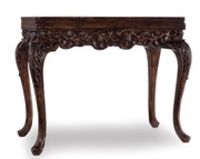 Melange Colston Carved Console Table in Warm Brown