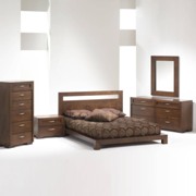 Madrid Platform Bed Bedroom Set-Brown-Queen