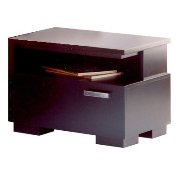 Paris Left Side Night Table Nightstand-Chocolate