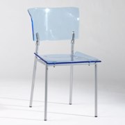 Acrylic Blue Side Chair